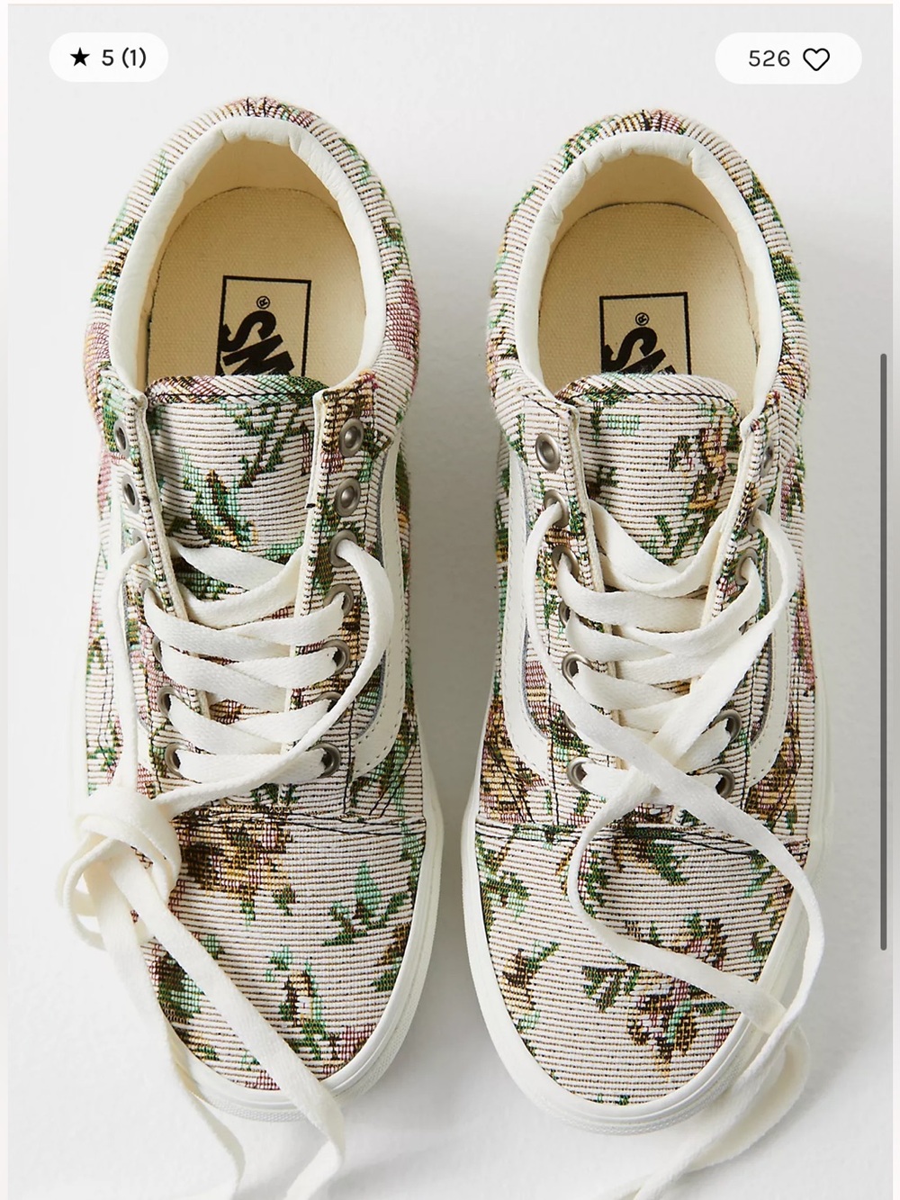 Vans x Free People Floral Old Skool Sneakers Women’s Size 7.5